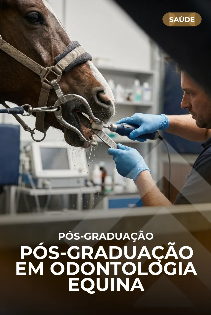 Capa do curso Pós-Graduação em Odontologia Equina