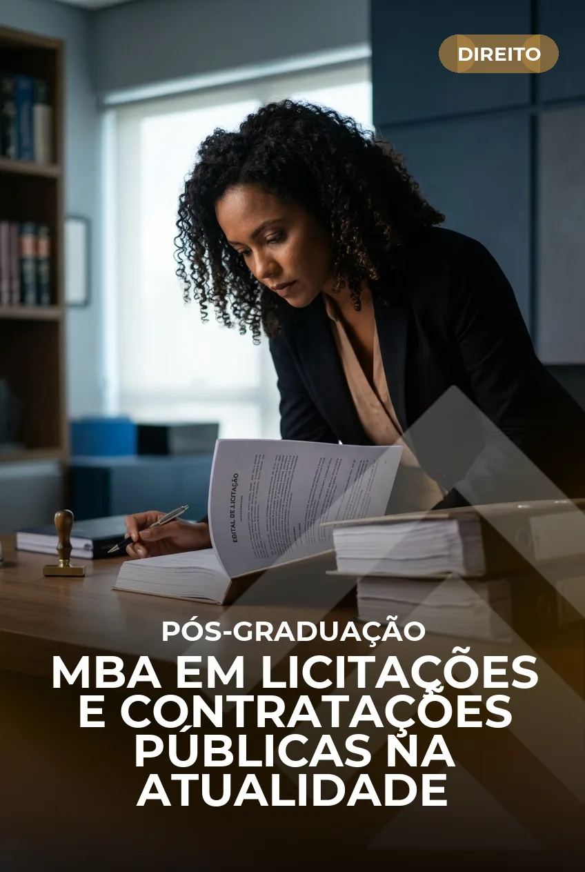 Capa do curso MBA EM LICITAÇÕES E CONTRATAÇÕES PÚBLICAS NA ATUALIDADE