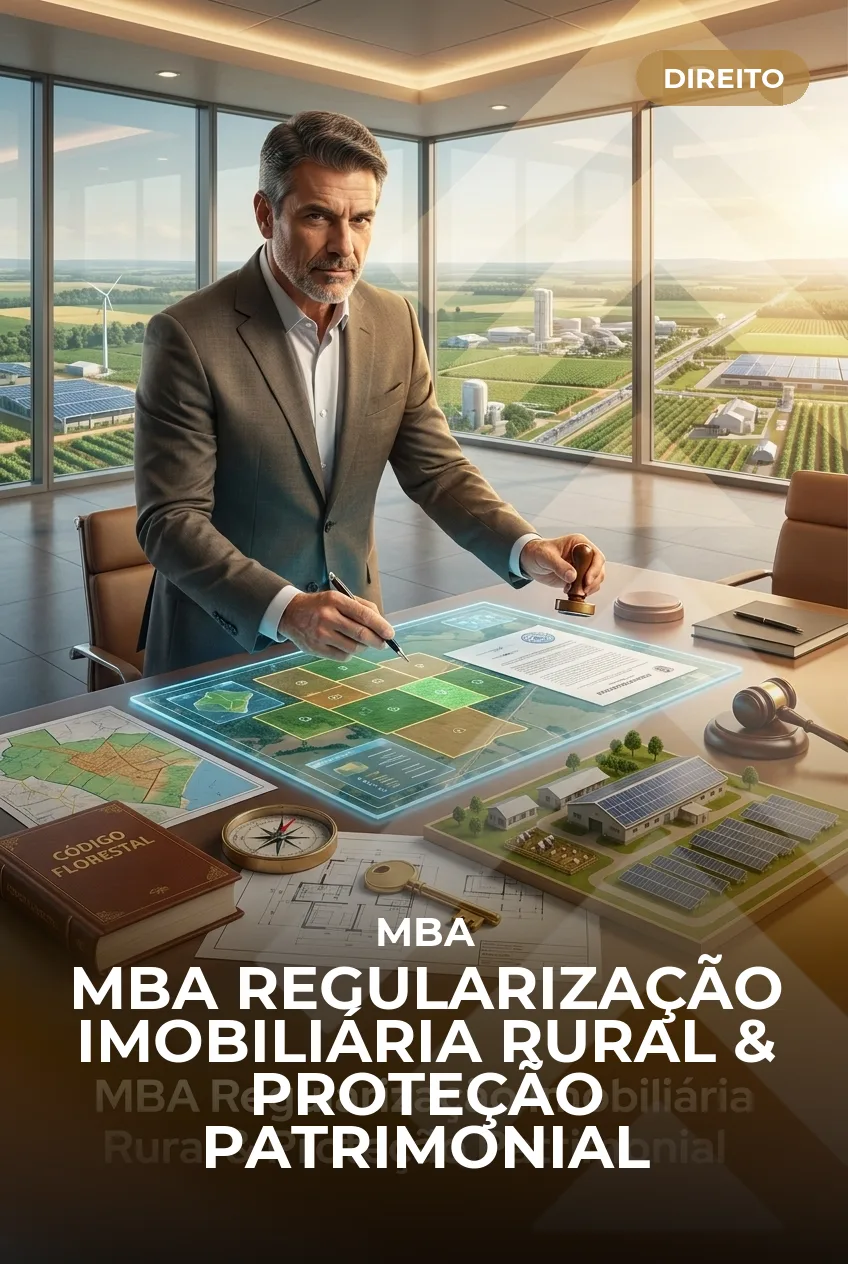 Capa do curso MBA Regularização Imobiliária Rural & Proteção Patrimonial